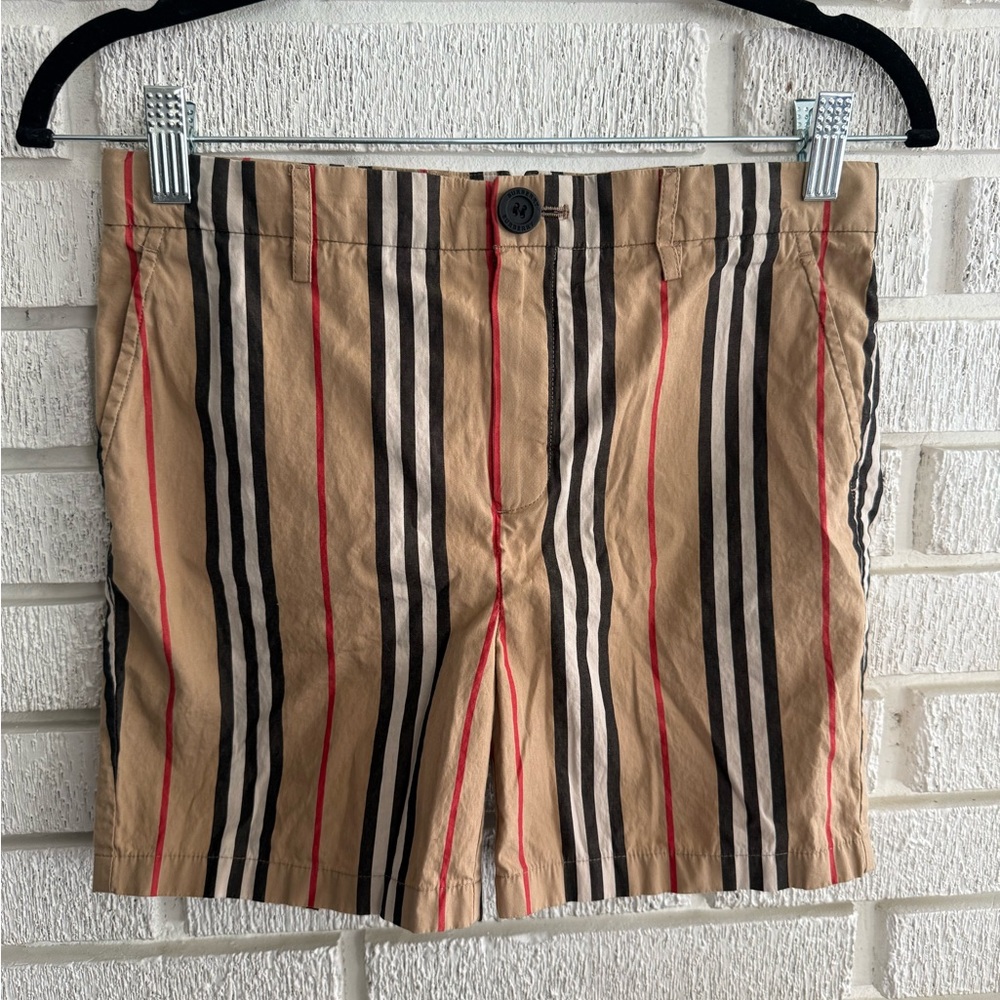 Striped Tan Burberry Boy Shorts